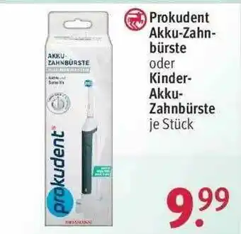 Rossmann Prokudent Akku-zahnbürste Oder Kinder-akku-zahnbürste Angebot