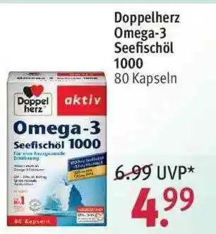 Rossmann Doppelherz Omega-3 Seefischöl 1000 Angebot