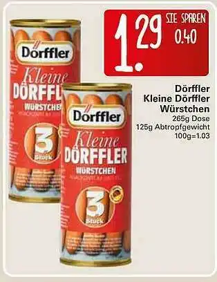 WEZ Dörffler Kleine Dörffler Würstchen Angebot