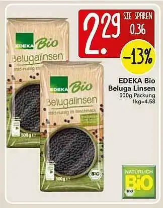 WEZ Edeka Bio Beluga Linsen Angebot