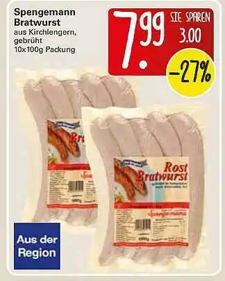 WEZ Spengemann Bratwurst Angebot