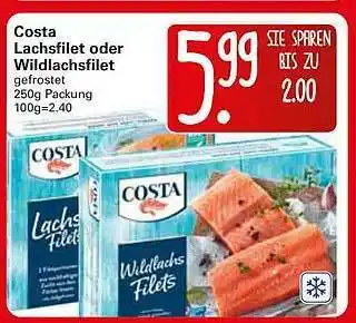 WEZ Costa Lachsfilet Oder Wildlachsfilet Angebot