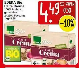 WEZ Edeka Bio Caffè Crema Angebot