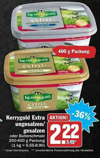 AEZ Kerrygold Extra Ungesalzen Oder Gesalzen Angebot