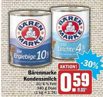 AEZ Bärenmarke Kondensmilch Angebot