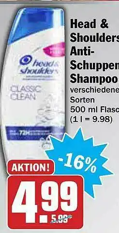 AEZ Head & Shoulders Anti-schupen Shampoo Angebot