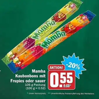 AEZ Mamba Kaubonbons Mit Frupies Oder Sauer Angebot