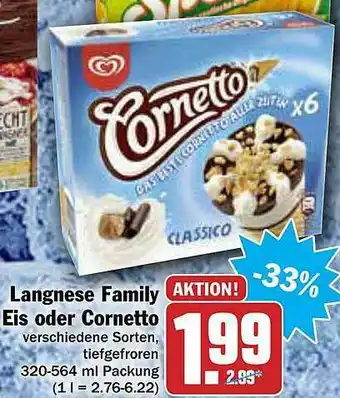 AEZ Langnese Family Eis Oder Cornetto Angebot