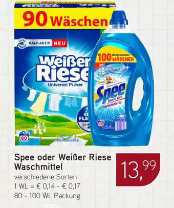 Dornseifer Spee oder Weißer Riese Waschmittel 80-100wl Angebot