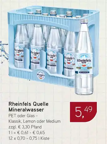 Dornseifer Rheinfels Quelle Mineralwasser 12*700ml Angebot