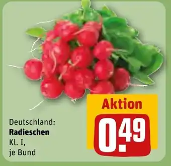 REWE Center Radieschen Kl. I, je Bund Angebot