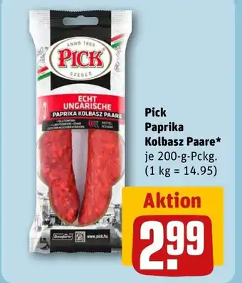 REWE Center Pick Paprika Kolbasz Paare* je 200-g-Pckg. Angebot