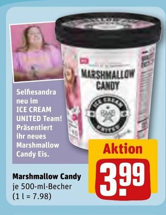 REWE Center Marshmallow Candy je 500-ml-Becher Angebot