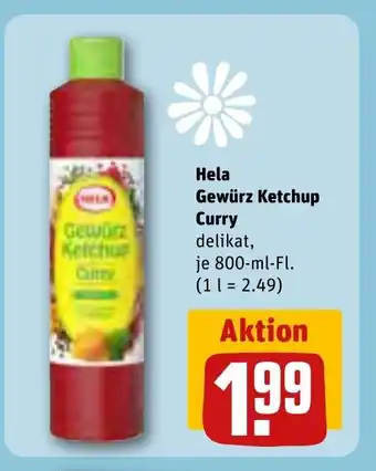 REWE Center Hela Gewürz Ketchup Curry je 800 ml Angebot