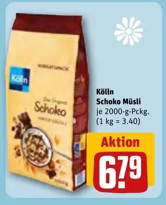 REWE Center Kölln Schoko Müsli je 2000-g-Pckg. Angebot