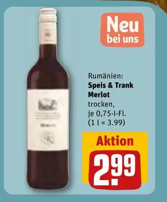 REWE Center Speis & Trank Merlot trocken, je 0,75 L Angebot