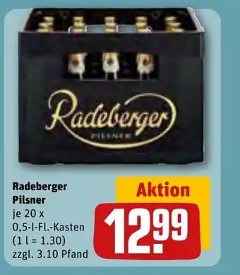 REWE Center Radeberger Pilsner je 20 x 0,5-1-Fl.-Kasten Angebot