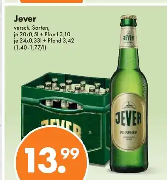 Trink und Spare Jever versch. Sorten, 20*500/24*330ml Angebot