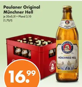 Trink und Spare Paulaner Original Münchner Hell je 20x0,5l Angebot