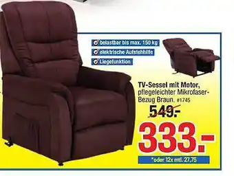 Möbelpiraten TV Sessel mit motor Angebot