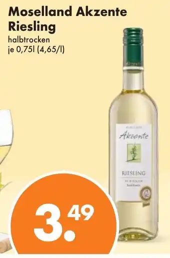 Trink und Spare Moselland Akzente Riesling 750ml Angebot