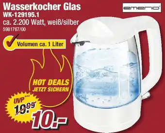 Poco Emerio Wasserkocher Glas WK-129195.1 Angebot