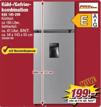 Poco Pocoline Kühl-/Gefrierkombination KGK 145-206 Angebot