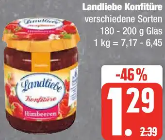 Edeka Landliebe Konfitüre 180 - 200 g Glas Angebot