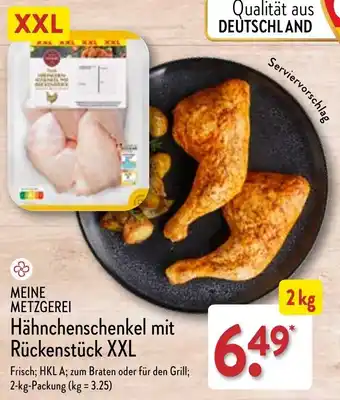 Aldi Nord MEINE METZGEREI Hähnchenschenkel mit Rückenstück XXL 2 kg Angebot