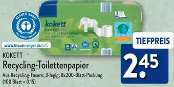 Aldi Nord KOKETT Recycling-Toilettenpapier Angebot