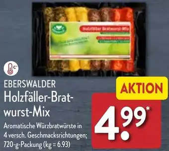 Aldi Nord EBERSWALDER Holzfäller-Bratwurst-Mix 720 g Packung Angebot