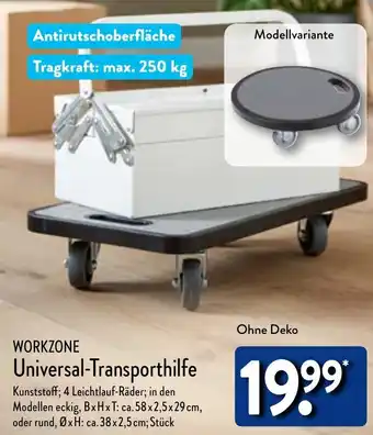 Aldi Nord WORKZONE Universal-Transporthilfe Angebot