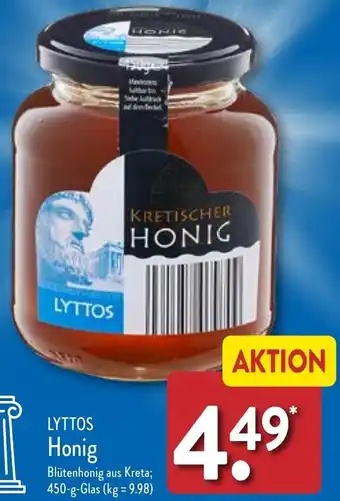 Aldi Nord LYTTOS Honig 450 g Glas Angebot