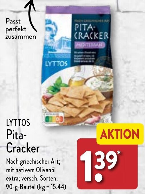 LYTTOS PitaCracker 90 g Beutel Angebot bei Aldi Nord