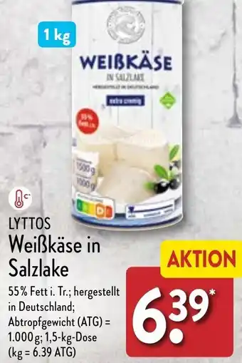 Aldi Nord LYTTOS Weißkäse in Salzlake Angebot