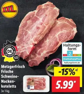 Lidl Metzgerfrisch Frische Schweine Nackenkoteletts 1 kg Angebot