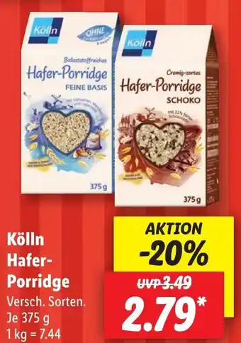 Lidl Kölln Hafer-Porridge 375 g Angebot