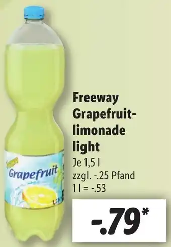 Lidl Freeway Grapefruit-limonade light 1,5 L Angebot