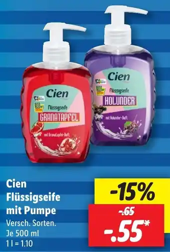 Lidl Cien Flüssigseife mit Pumpe 500 ml Angebot