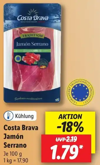 Lidl Costa Brava Jamón Serrano 100 g Angebot