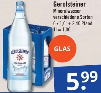 GetränkePartner Gerolsteiner Mineralwasser 6x1,0 L Angebot