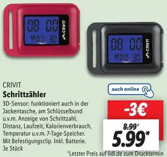 Lidl CRIVIT Schrittzähler Angebot