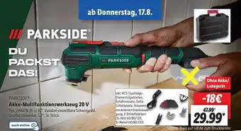 Lidl PARKSIDE Akku-Multifunktionswerkzeug 20 V Angebot