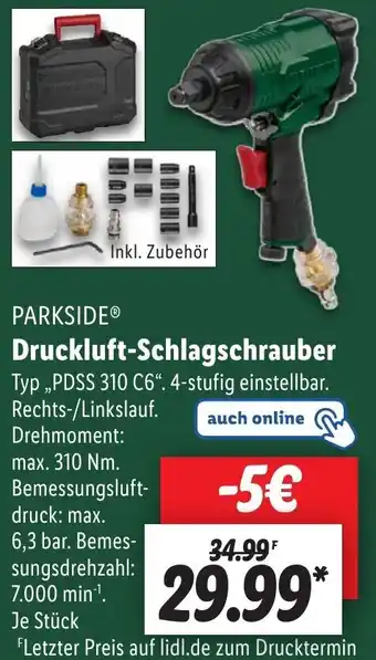 Lidl PARKSIDEⓇ Druckluft-Schlagschrauber Angebot