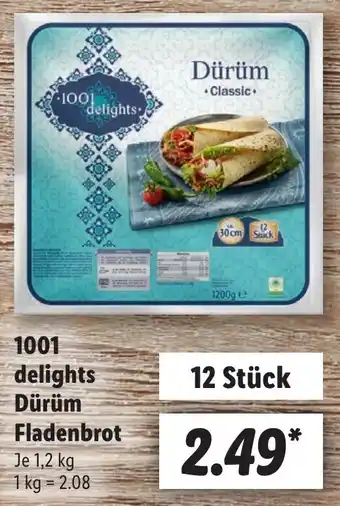 Lidl 1001 delights Dürüm Fladenbrot 12 Stück Angebot