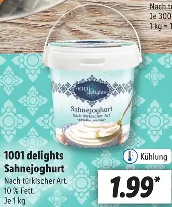 Lidl 1001 delights Sahnejoghurt 1 kg Angebot