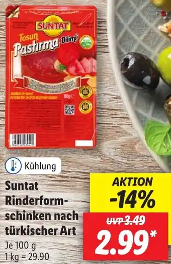 Lidl Suntat Rinderformschinken nach türkischer Art 100 g Angebot