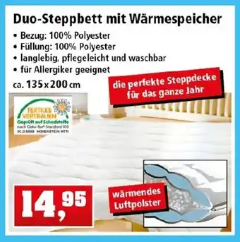 Thomas Philipps Duo Steppbett mit Wärmespeicher Angebot