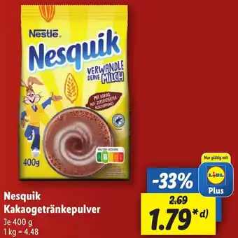 Lidl Nesquik Kakaogetränkepulver 400 g Angebot