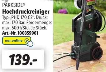 Lidl PARKSIDEⓇ Hochdruckreiniger ,,PHD 170 C2" Angebot